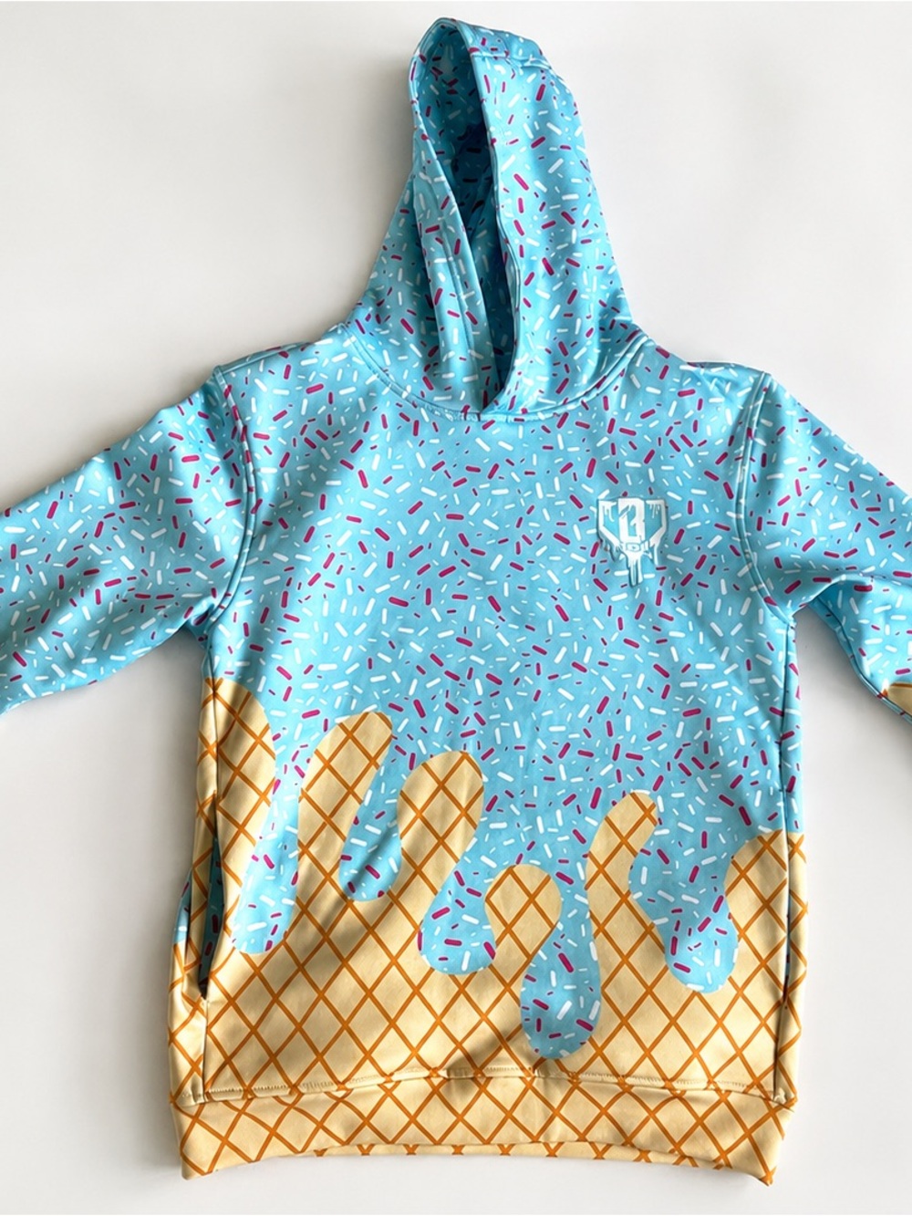 Baseball Lifestyle 101 Ice Cream Cotton Candy Hoodie Adult Small